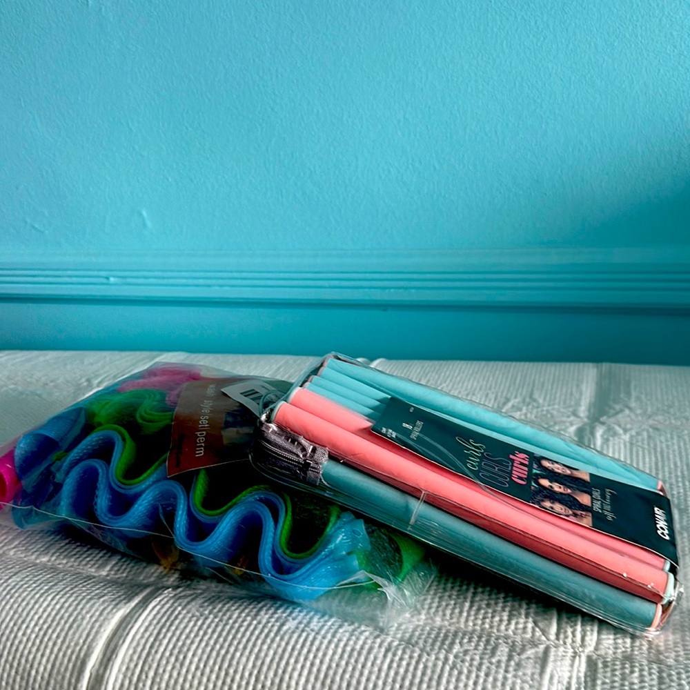 Two Different bags of hair curlers